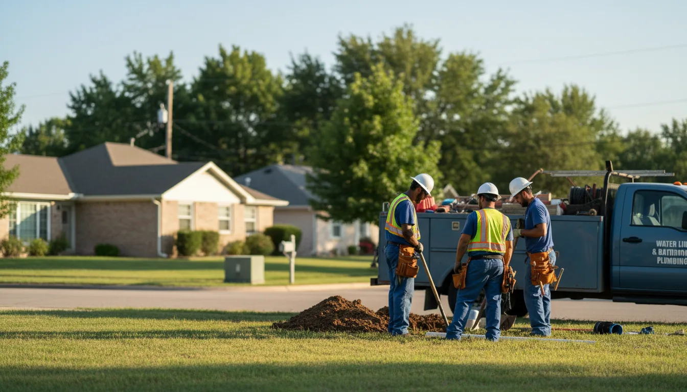 Residential water line and bathroom plumbing service in Eunice, MO